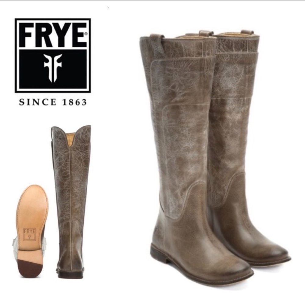Frye Paige Riding Boots - Women’s size 7 1/2 - Grey